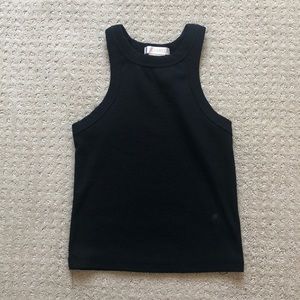 black halter crop top